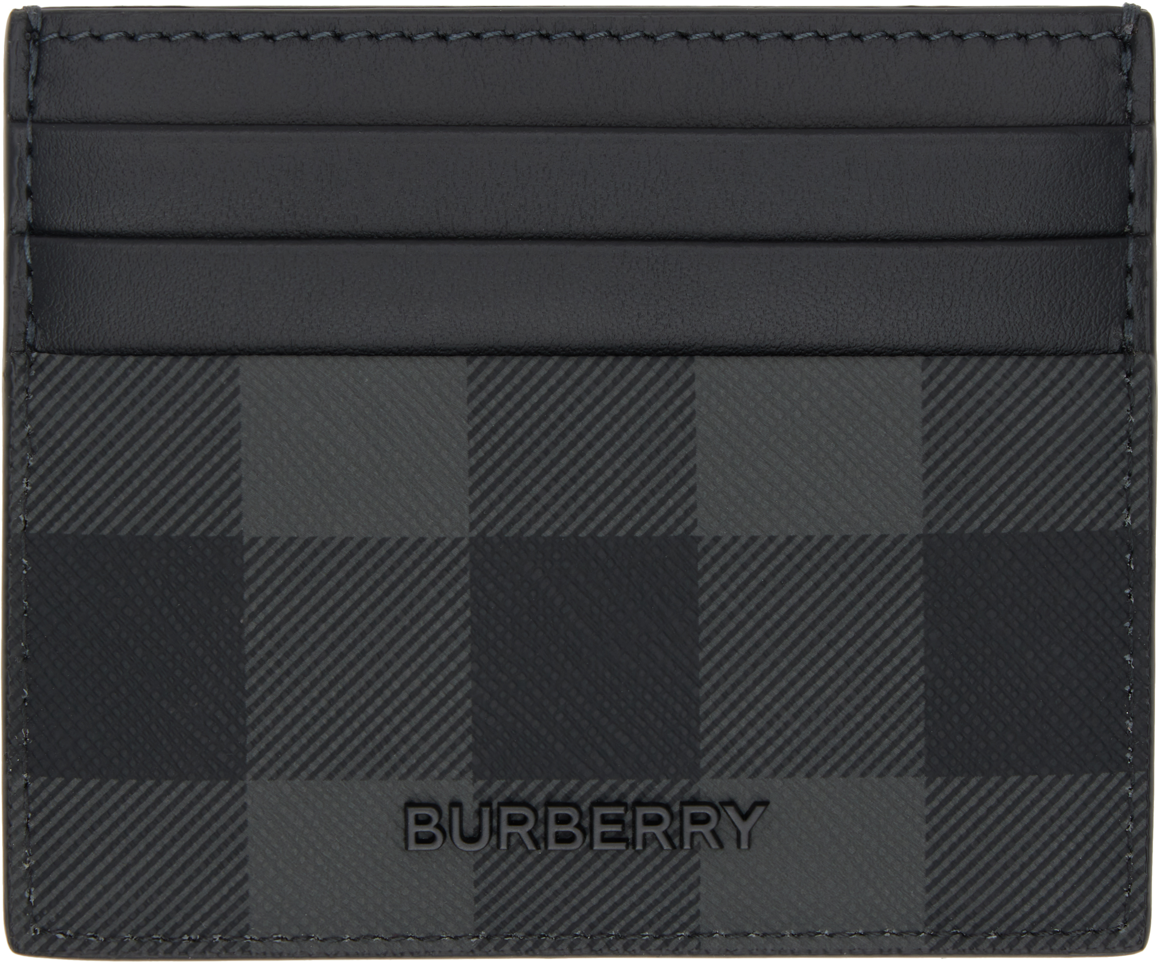 Gray & Black Tall Check Card Holder