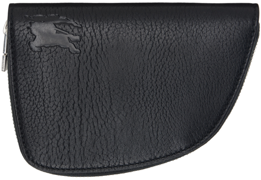 Shop Burberry Black Medium Shield Zip Wallet