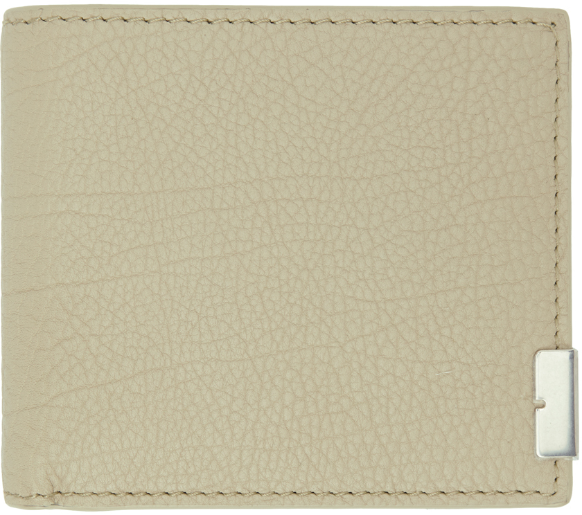 Shop Burberry Taupe B Cut Bifold Wallet In Hunter