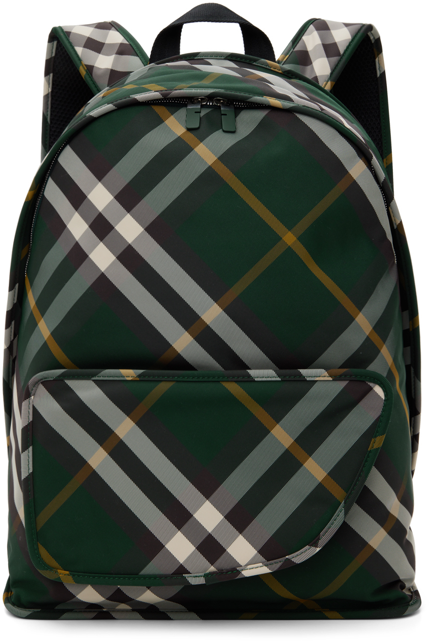 Burberry Green Large Shield Backpack In Ivy