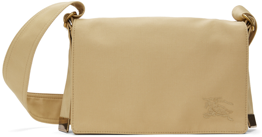 Burberry Beige Trench Crossbody Bag In Flax