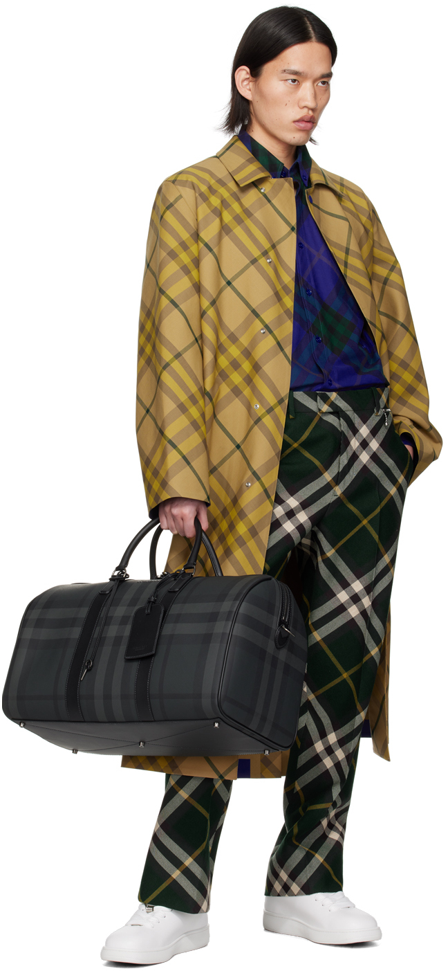 Burberry Beige Check Coat In Cedar Ip Check