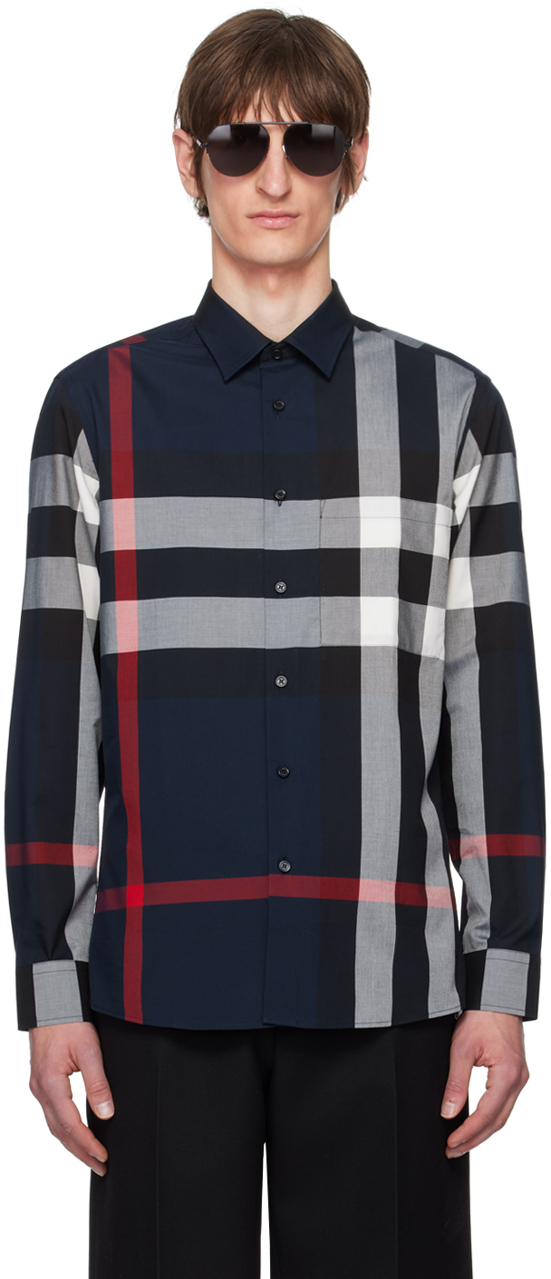 Navy Check Shirt