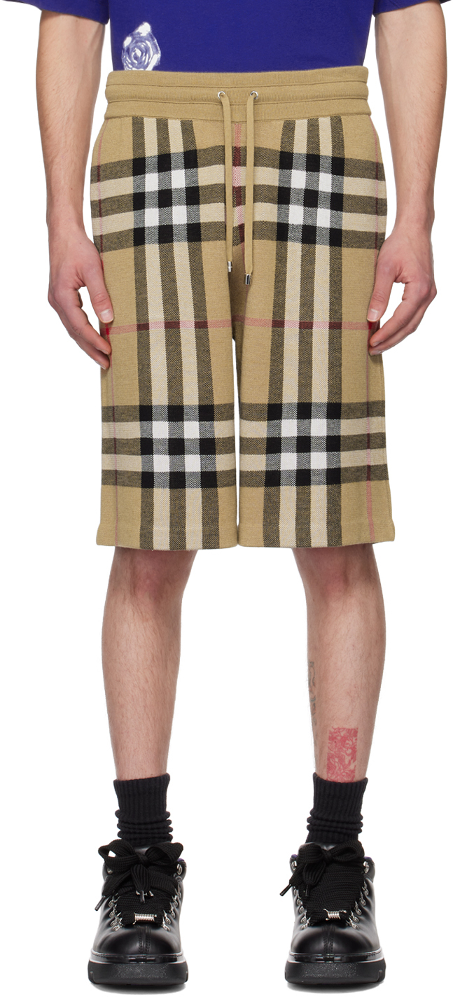 Beige Weaver Shorts
