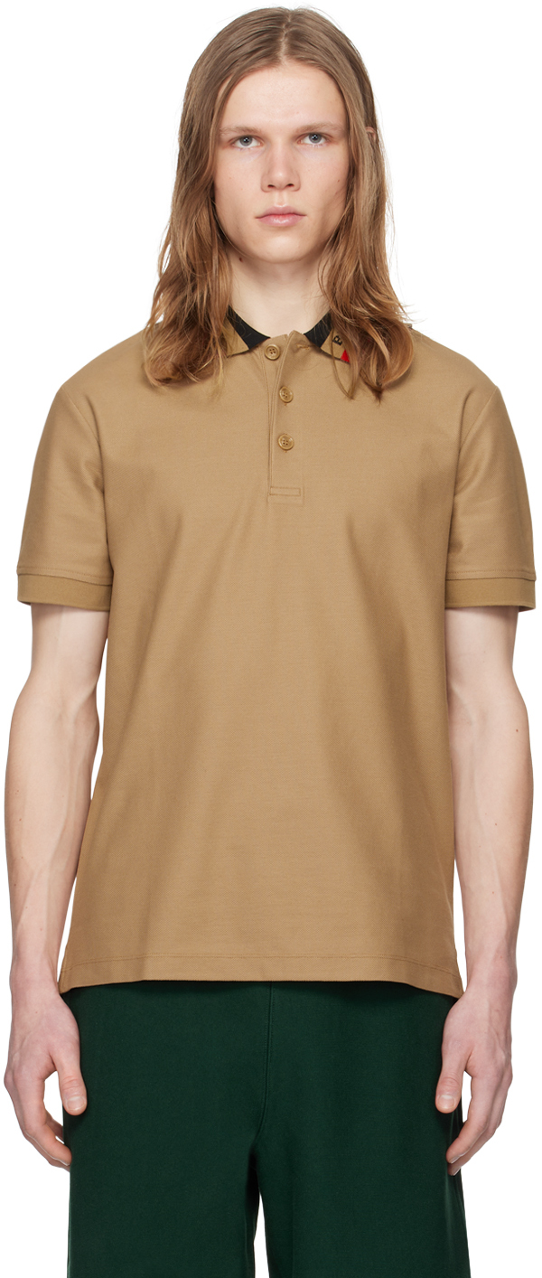 Burberry Brown Edney Polo In Camel