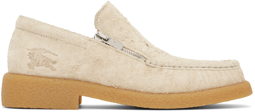 Beige Suede Chance Loafers