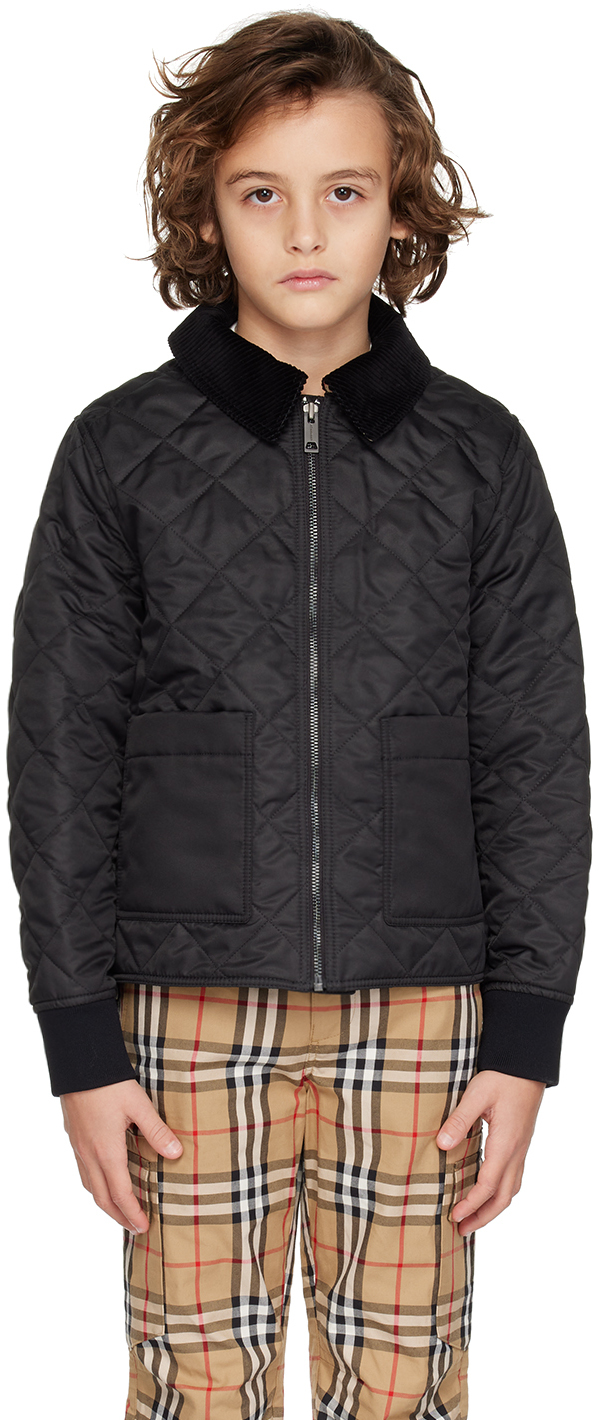 Burberry Kids Black Quilted Jacket