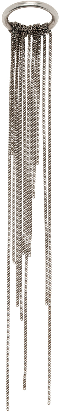 Shop Ann Demeulemeester Silver Atke Long Chains Ring In 070 Antique Silver