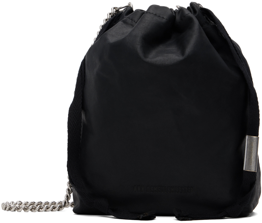 Shop Ann Demeulemeester Black Medium Hand Bag In 099 Black