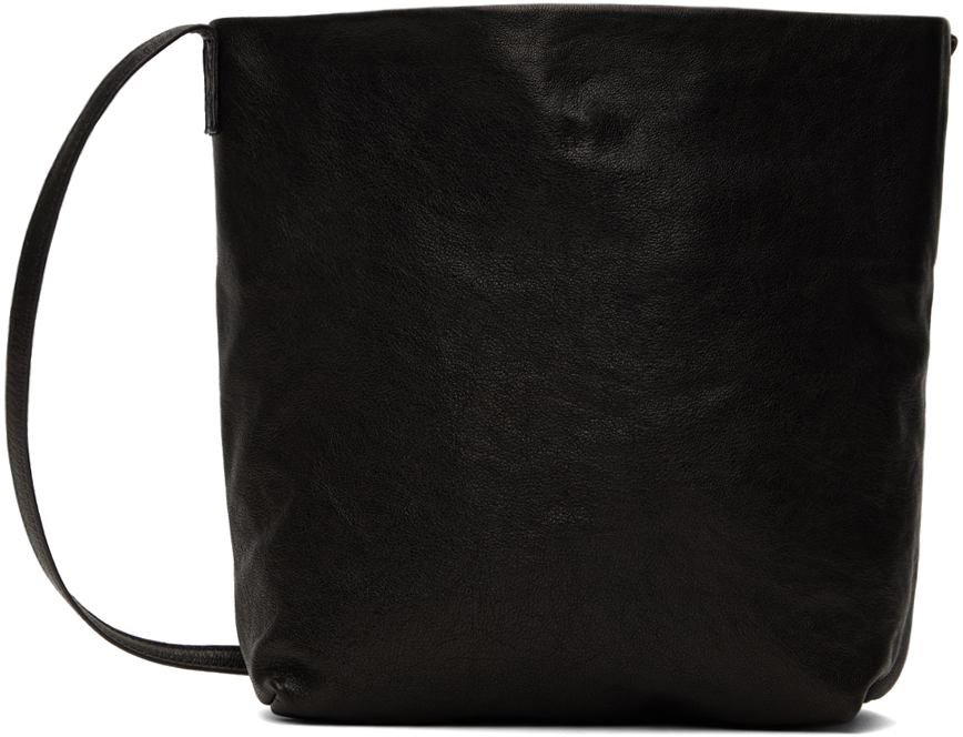 Shop Ann Demeulemeester Black Ger Mini Soft Shoulder Bag In 099 Black