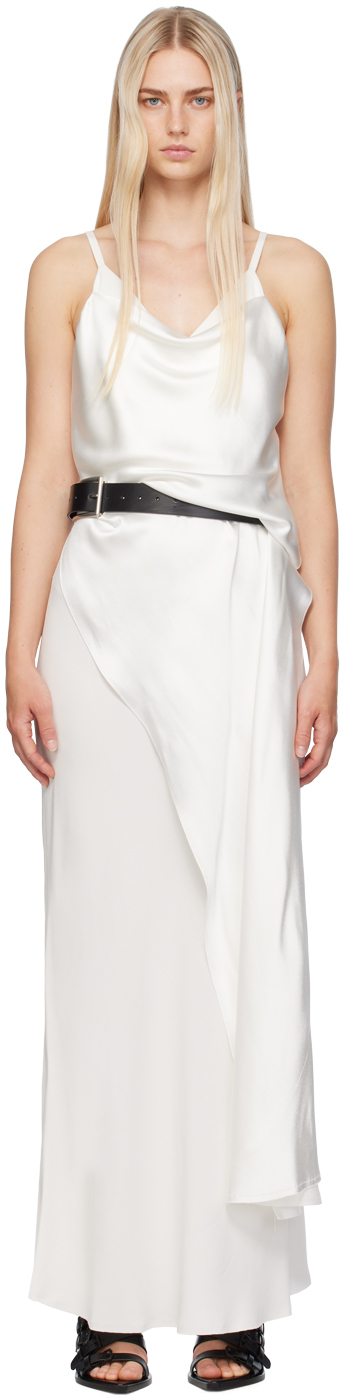 Off-White Nura Slip Maxi Dress by Ann Demeulemeester on Sale