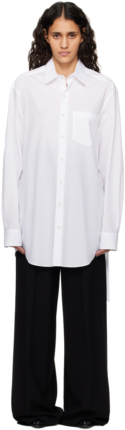 Shop Ann Demeulemeester White Dete Shirt In 001 White