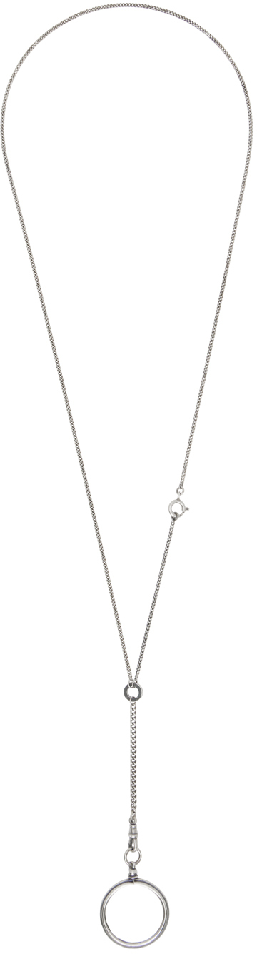Silver Ann Simple Medallion Necklace