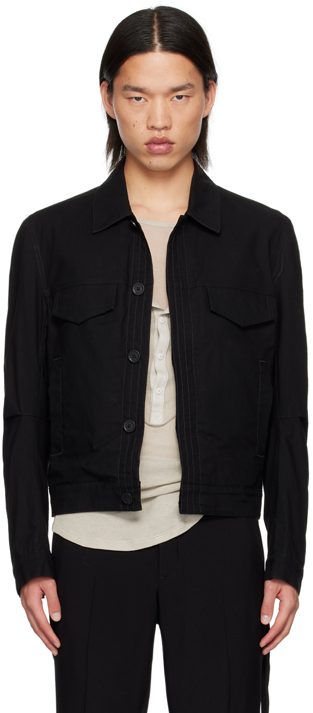 Shop Ann Demeulemeester Black Terus Jacket