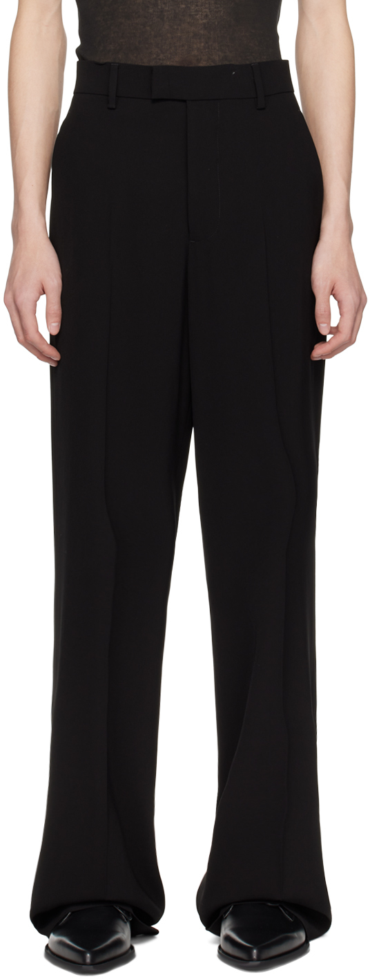 Black Gaspar Trousers by Ann Demeulemeester on Sale