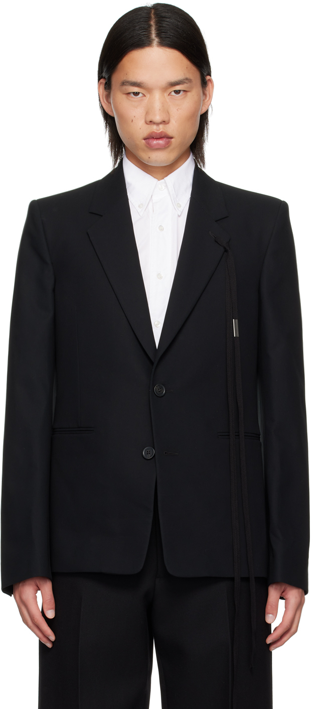 Ann Demeulemeester Black Fitted Blazer