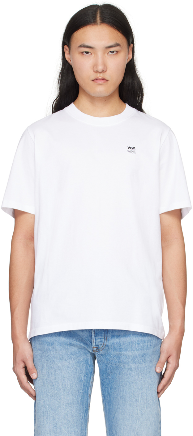 【関税込み】Wood Wood ホワイト Bobby Ivy Tシャツ White Bobby T-Shirt by WOOD WOOD on Sale