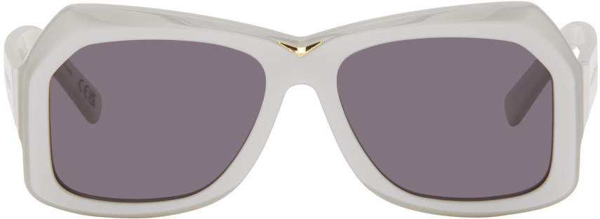 Marni Silver Tiznit Sunglasses In Metallic Silver