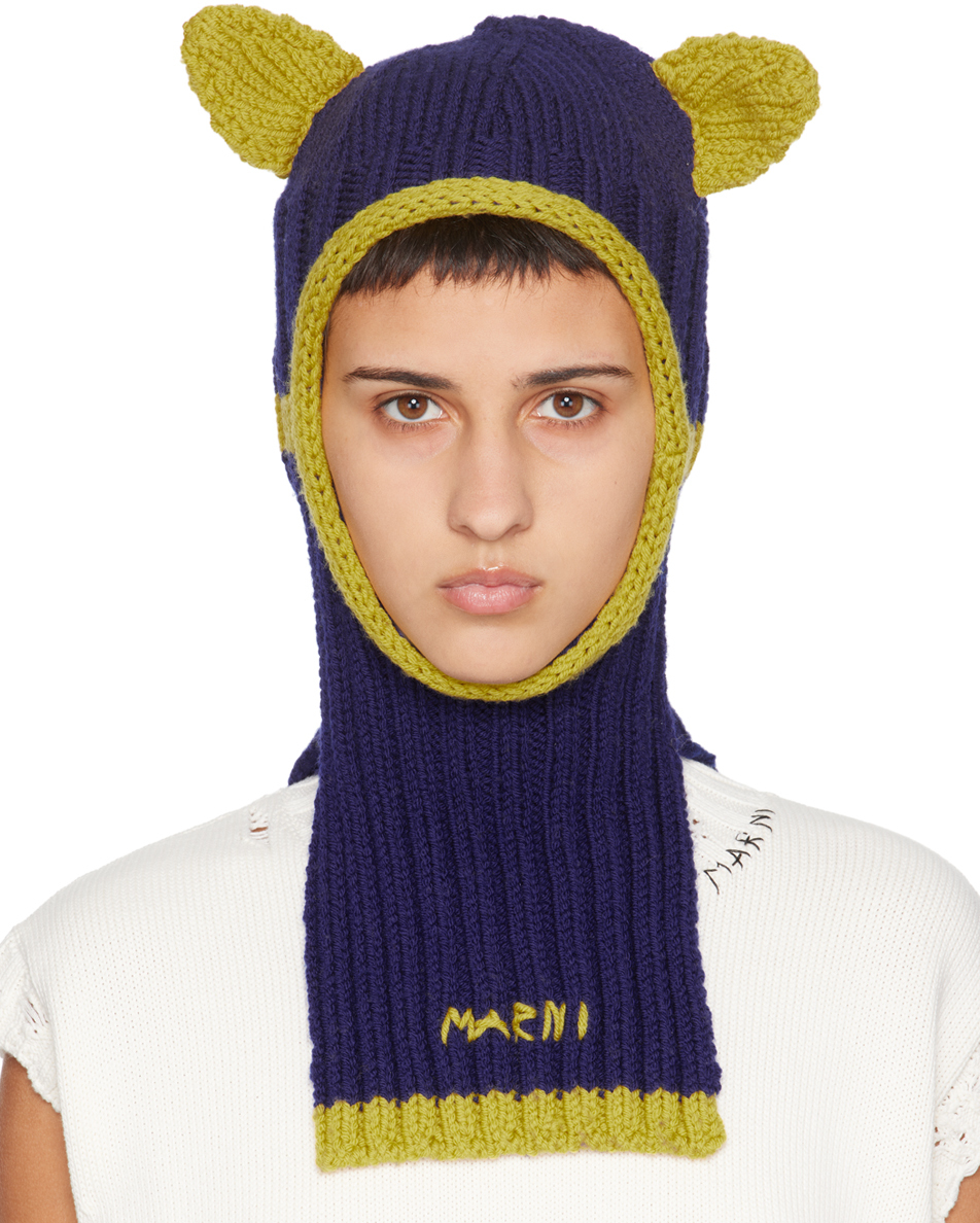 【関税込み】Marni ネイビー Ear バラクラバ Marniのネイビー Ear バラクラバがセール中