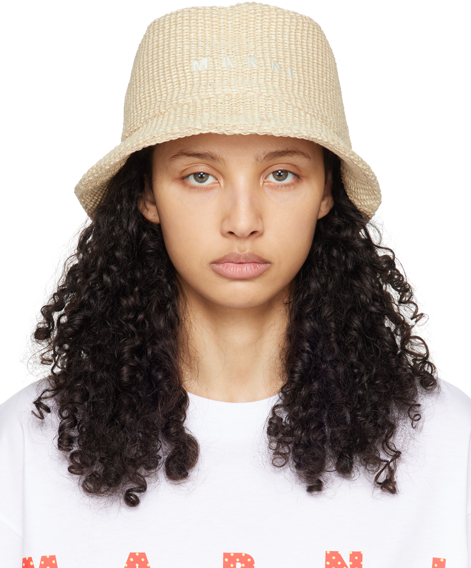 Off-White Embroidered Bucket Hat