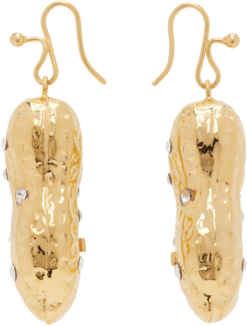 Marni Gold Charm Earrings In 00y65 Gold