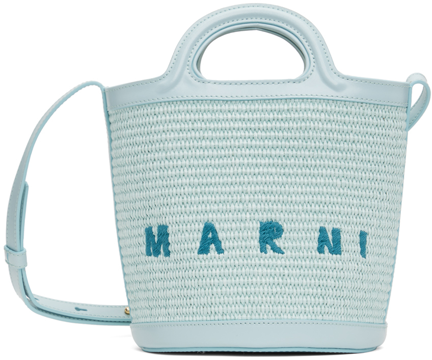 Marni Blue Small Tropicalia Bucket Bag
