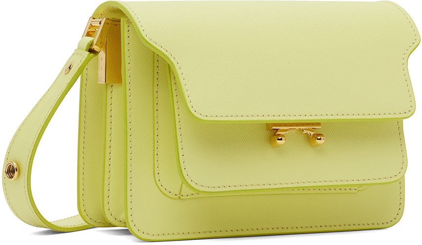 Marni Trunk Leather Mini Bag In Z680y Vanilla
