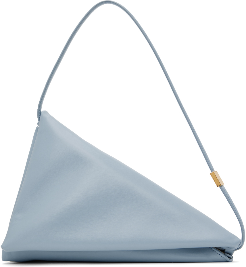 Marni Blue Prisma Triangle Bag In 00b29 Smoke Blue