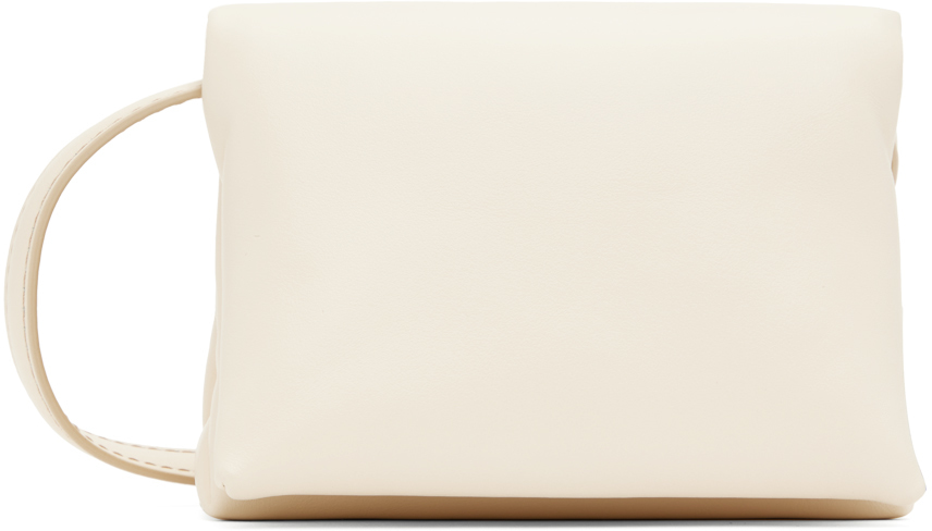 Marni Off-white Mini Prisma Pouch Bag In 00w06 Ivory