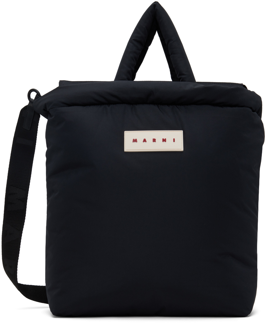 Marni Black Oversized Tote Bag In 00n99 Black
