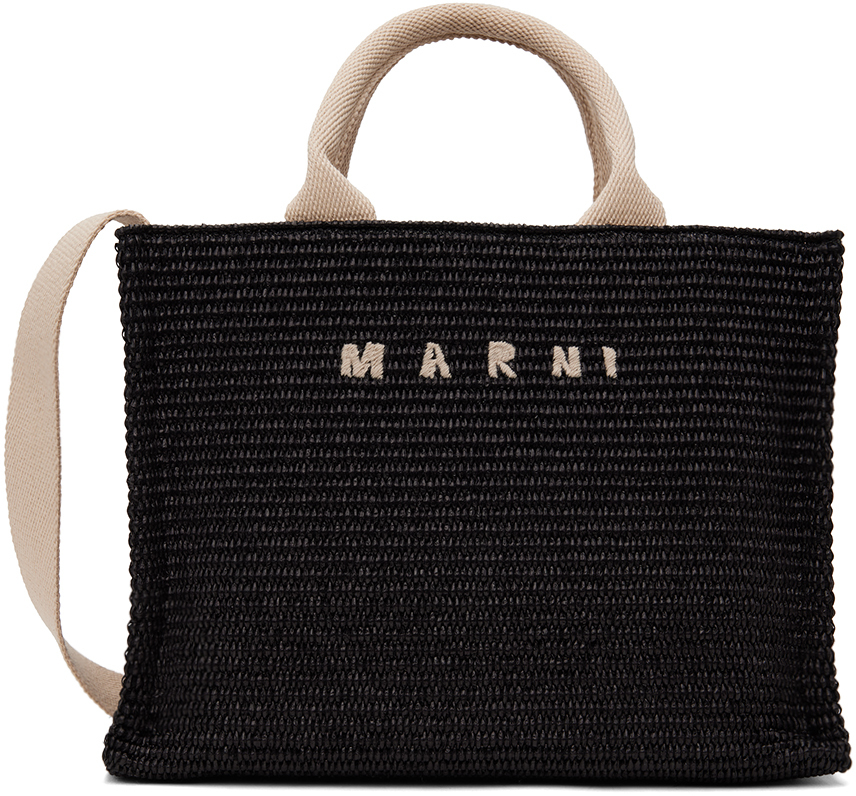 Black Small Basket Bag by Marni on Sale