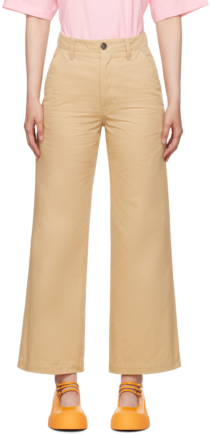 Tan Four-Pocket Trousers