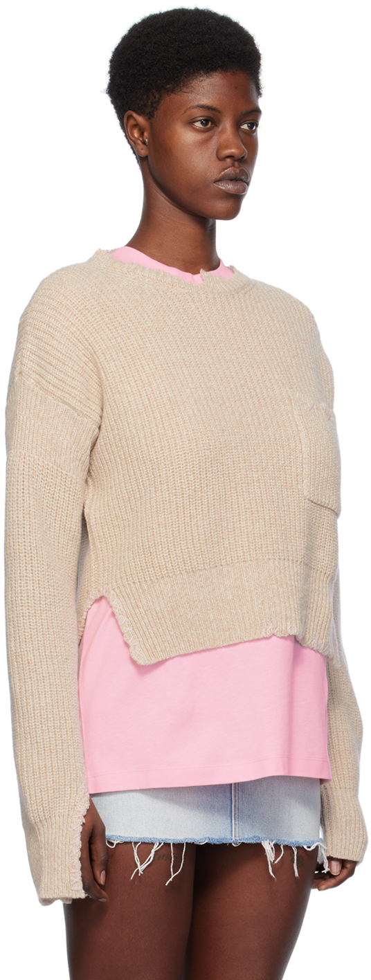 Marni Beige Mouliné Sweater In 00w16 Natural