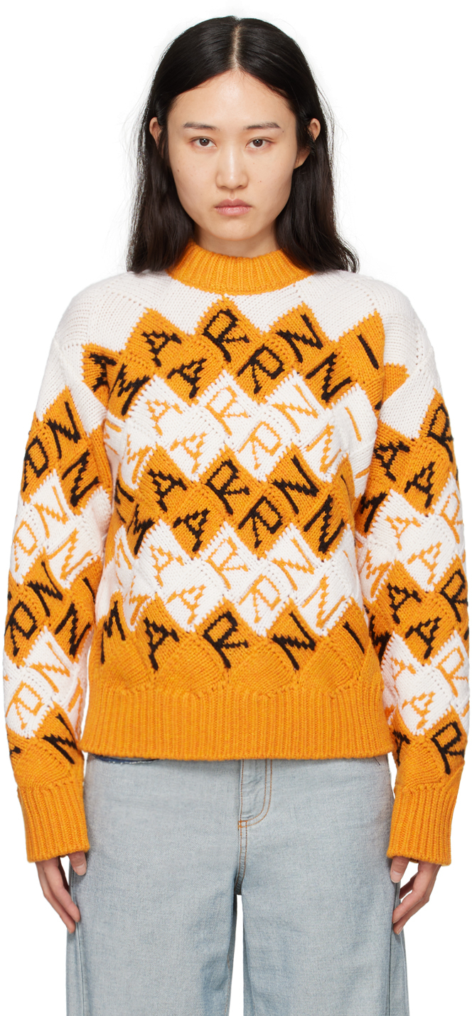 Orange & Off-White 3D Blocks Sweater