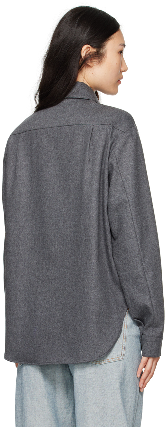 Marni Gray Compact Shirt In 00n80 Granite
