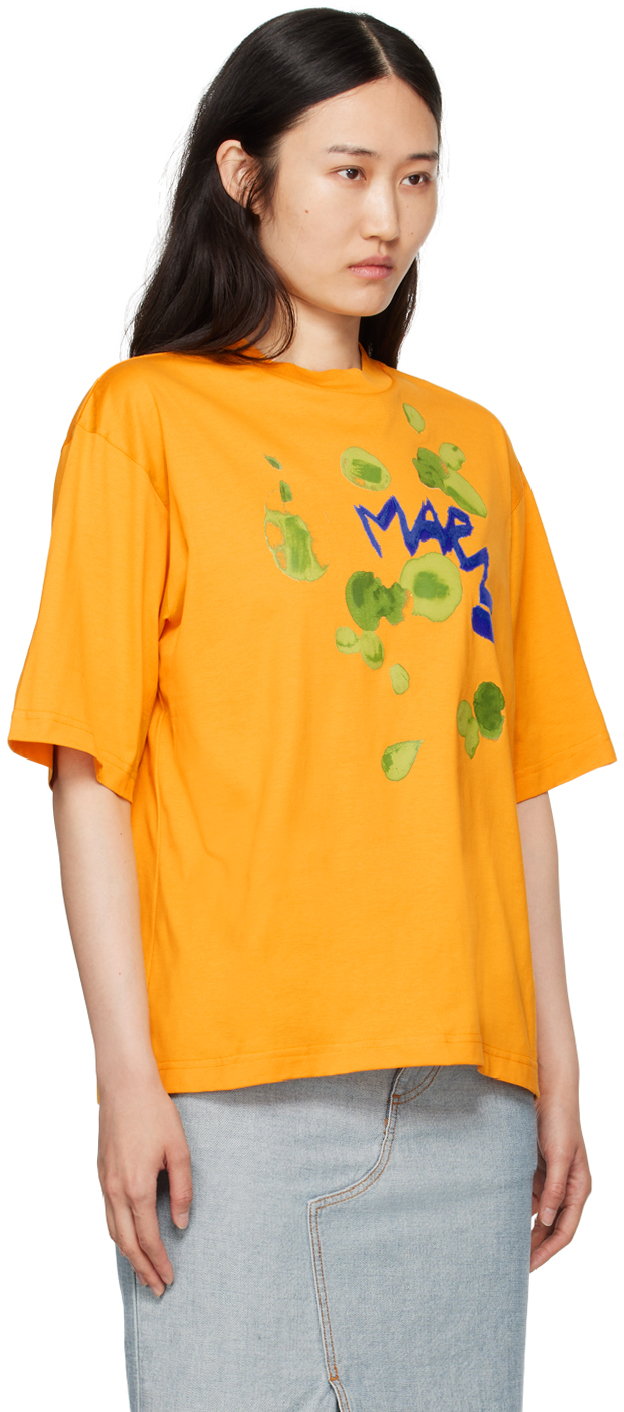 Marni Woman T-shirt Mandarin Size 2 Cotton In Dfr31 Light Orange