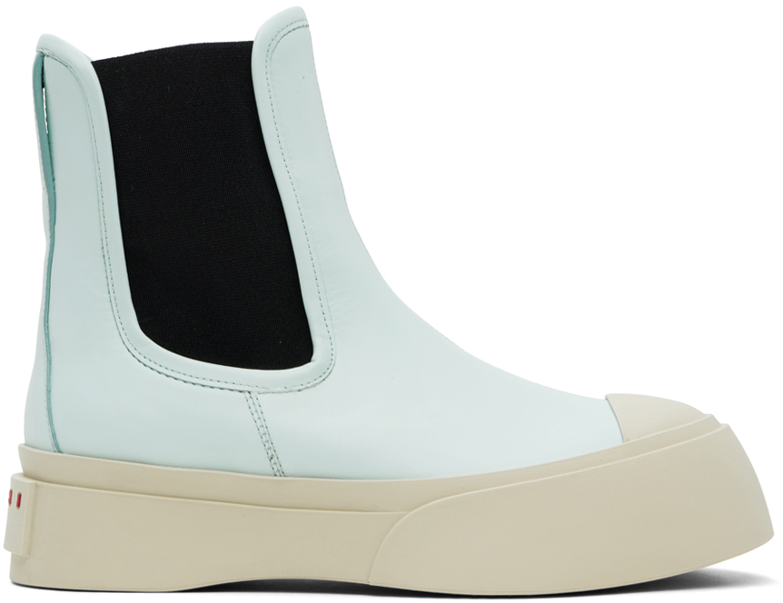 Marni Blue Pablo Chelsea Boots In 00b18 Mineral Ice