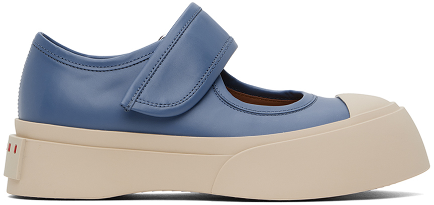 Marni Blue Pablo Mary Jane Sneakers In 00b37 Opal