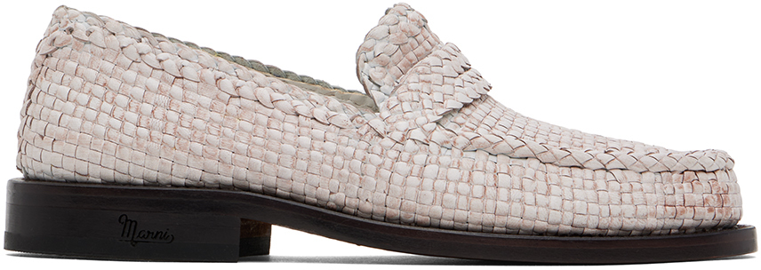 【関税込み】Marni ホワイト Bambi ローファー White Bambi Loafers by Marni on Sale