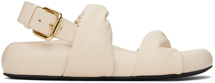 【関税込み】Marni オフホワイト Back Buckle サンダル Marniのオフホワイト Back Buckle サンダルがセール中