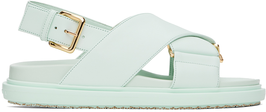 【関税込み】Marni SSENSE限定 ブルー Fussbett サボサンダル Marniのブルー Fussbett サンダルがセール中