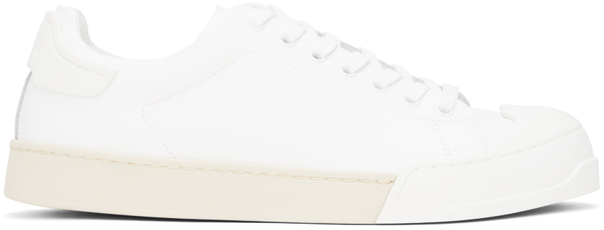 Shop Marni White Dada Bumper Sneakers In Zo434 Lily White