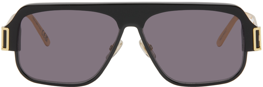Marni Black Burullus Sunglasses In Black Gold