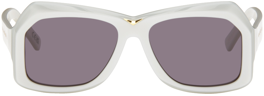 Marni Silver Tiznit Sunglasses In Metallic Silver