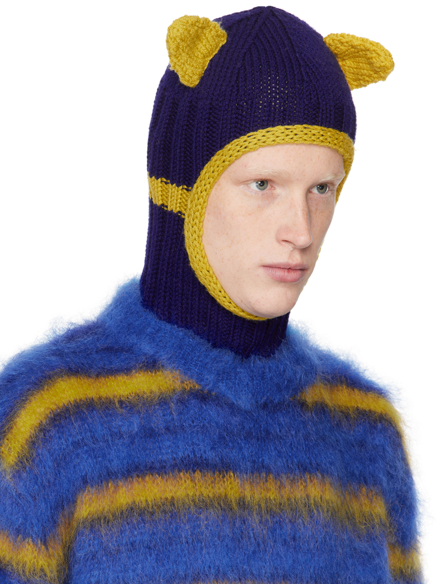 MARNI BLUE & YELLOW EARS BALACLAVA