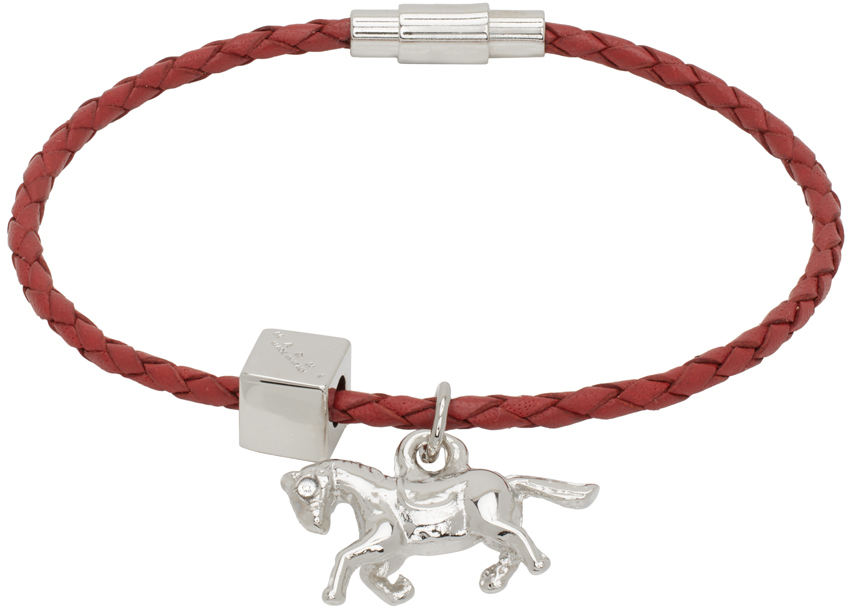 Marni Red Graphic Charm Bracelet In Red 00r66