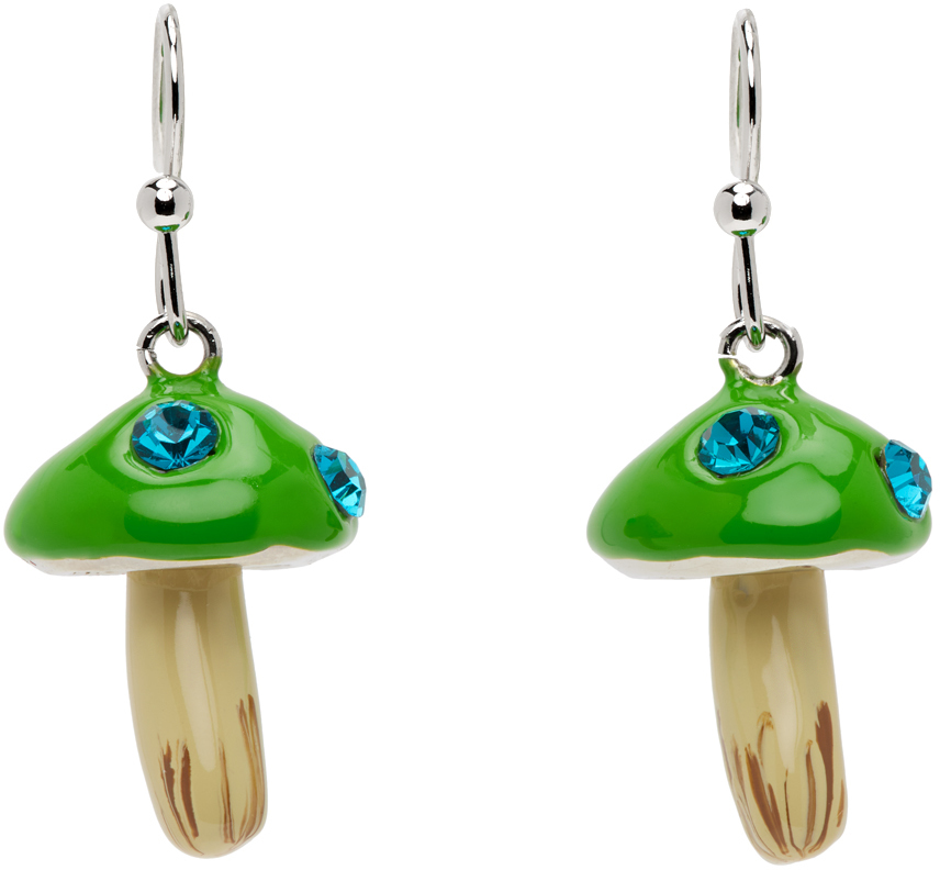 【関税込み】Marni SSENSE限定 グリーン Mushroom ピアス SSENSE Exclusive Green Mushroom Earrings by Marni on Sale