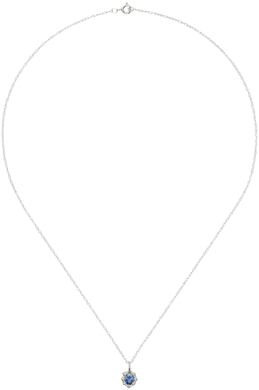 Bleue Burnham Silver Mini Bamboo Pendant Necklace In Silver (925)