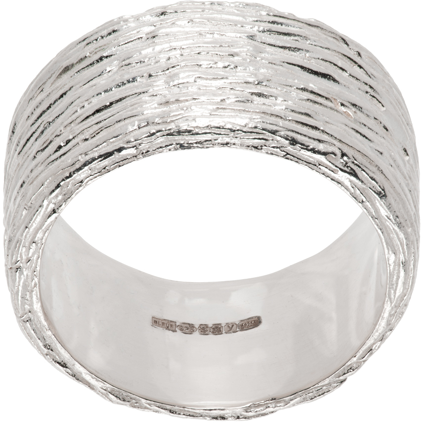 Bleue Burnham Silver Freshly Cut Lawn Ring In Silver (925)