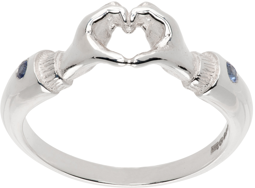 Silver Love Hands Ring